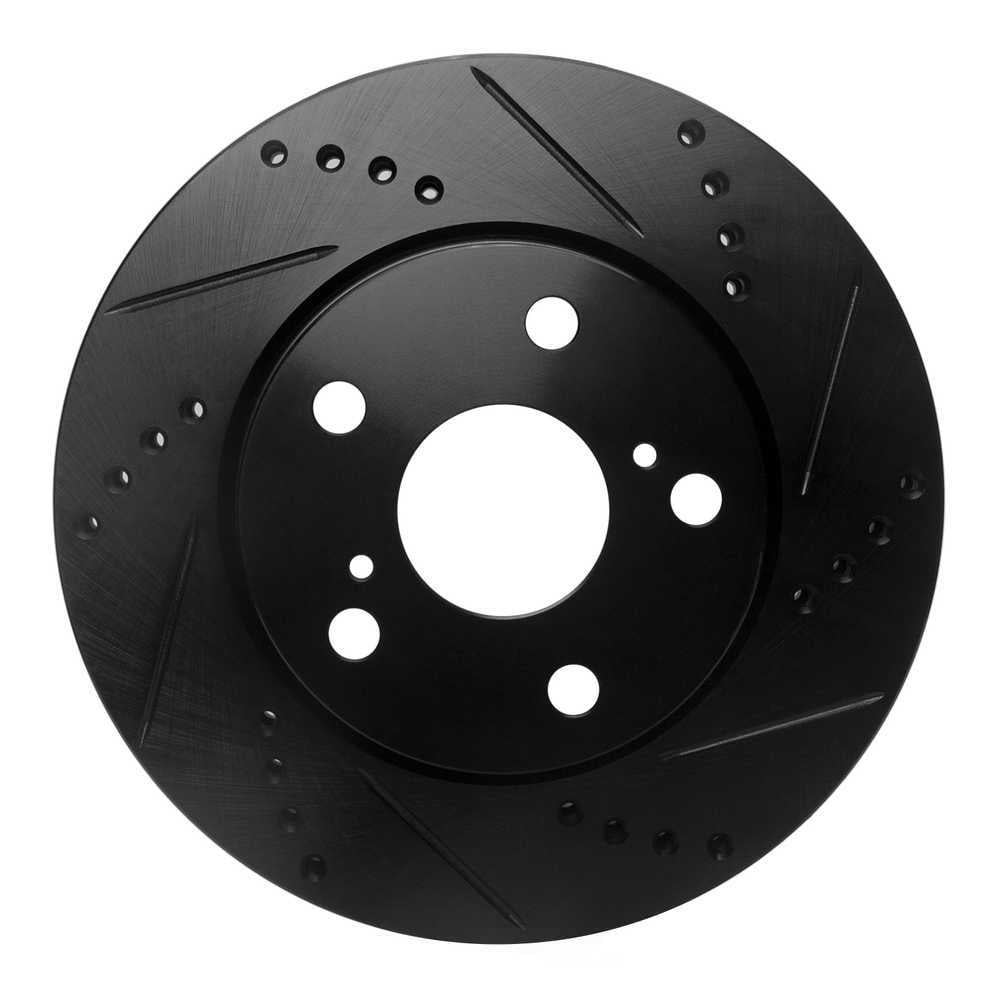 Dynamic Friction Company 633-76135R DFC Brake Rotor - Drilled And Slotted - Black