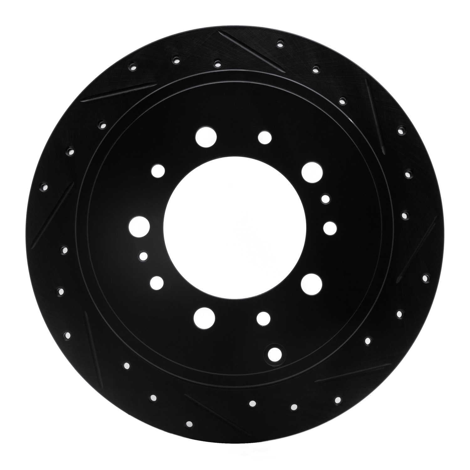 Dynamic Friction Company 633-76137R DFC Brake Rotor - Drilled And Slotted - Black