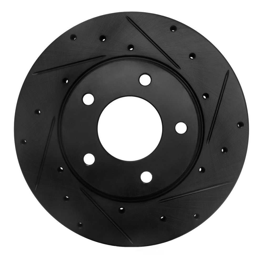 Dynamic Friction Company 633-80027R DFC Brake Rotor - Drilled And Slotted - Black