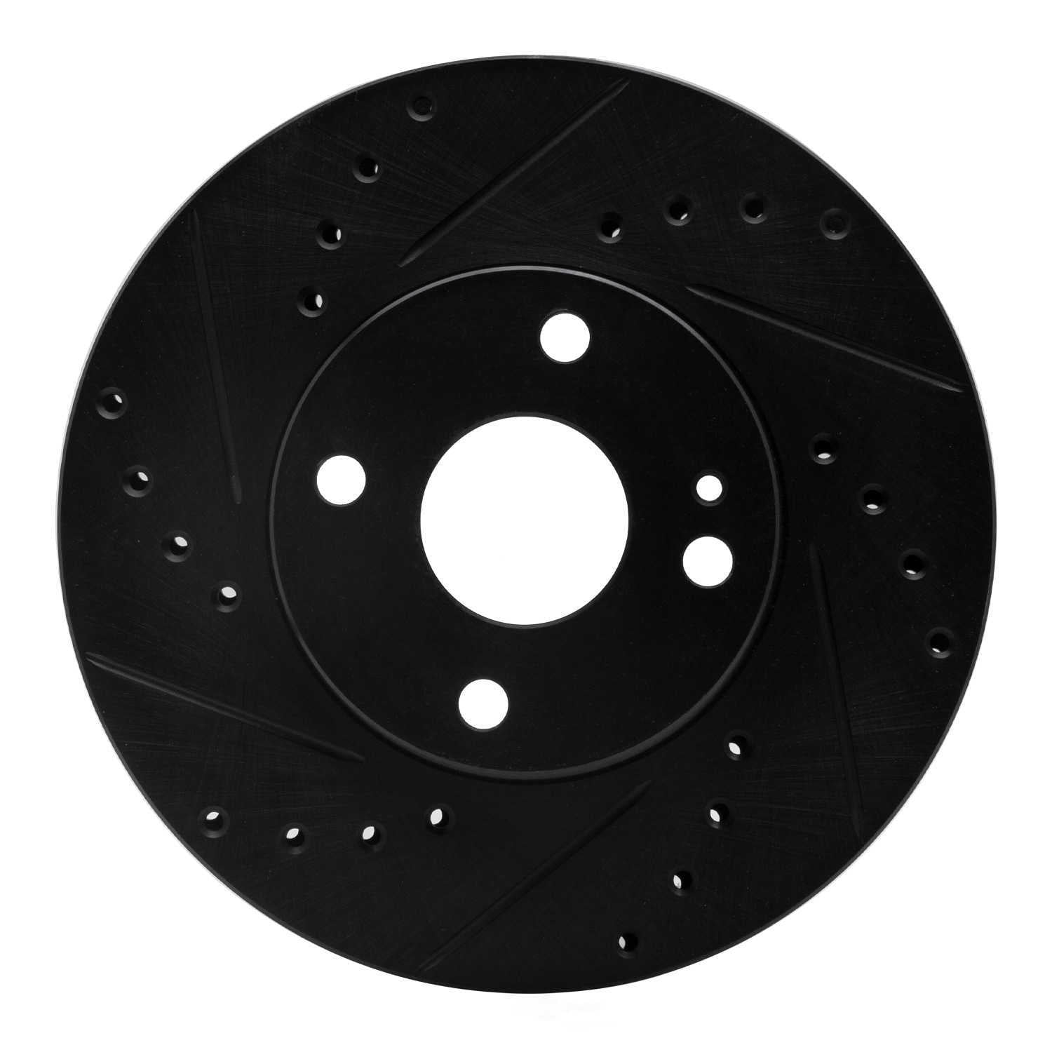 Dynamic Friction Company 633-80030L DFC Brake Rotor - Drilled And Slotted - Black