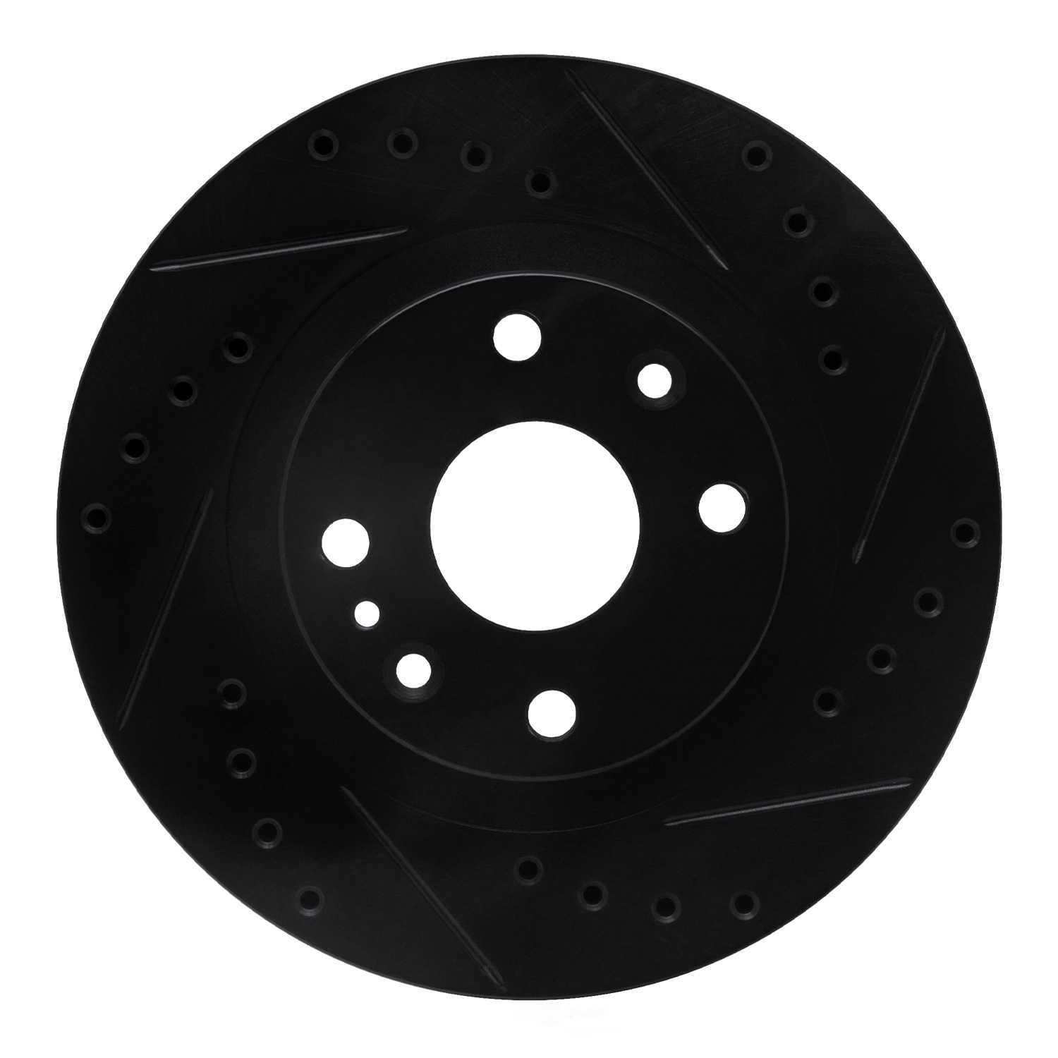Dynamic Friction Company 633-80034R DFC Brake Rotor - Drilled And Slotted - Black