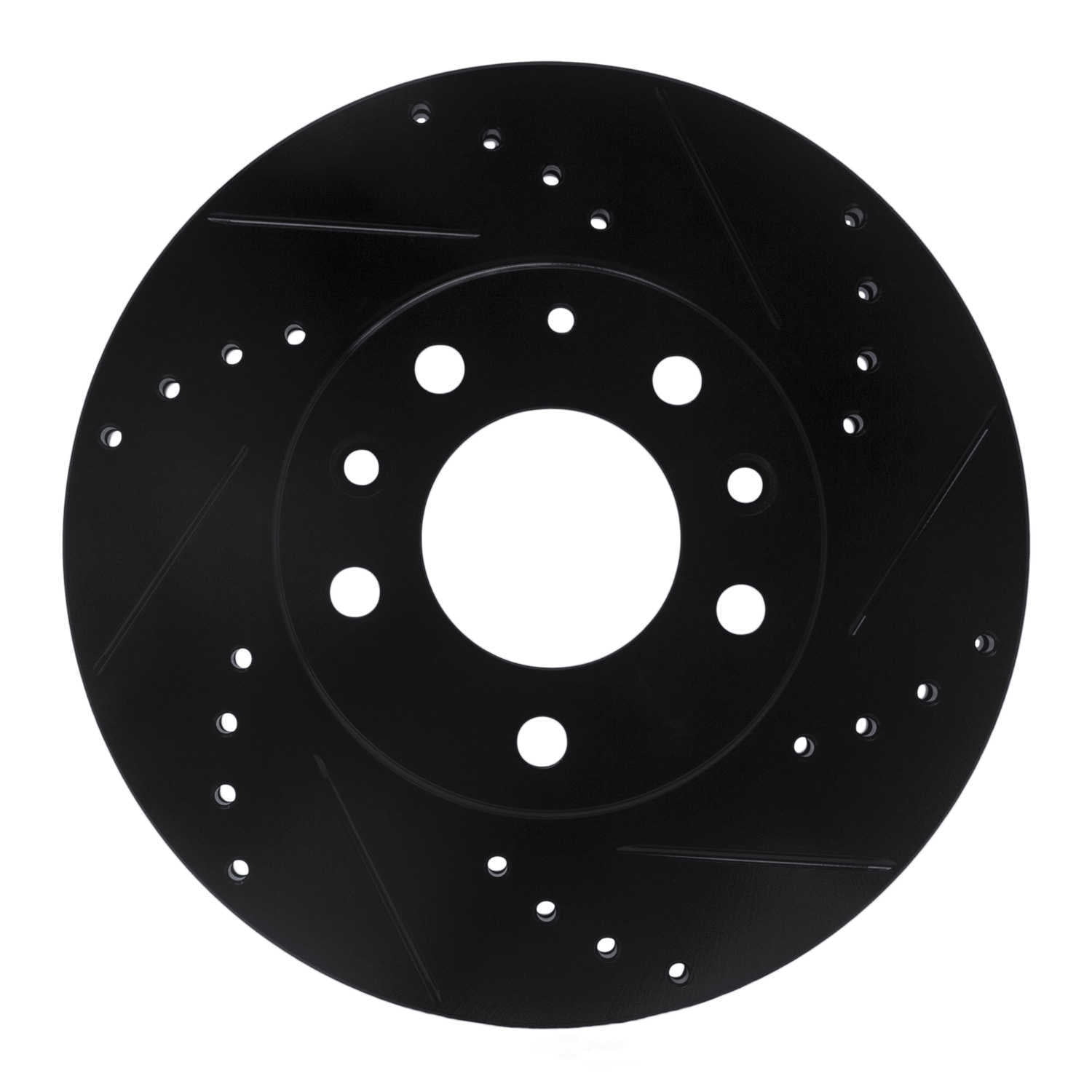 Dynamic Friction Company 633-80038R DFC Brake Rotor - Drilled And Slotted - Black