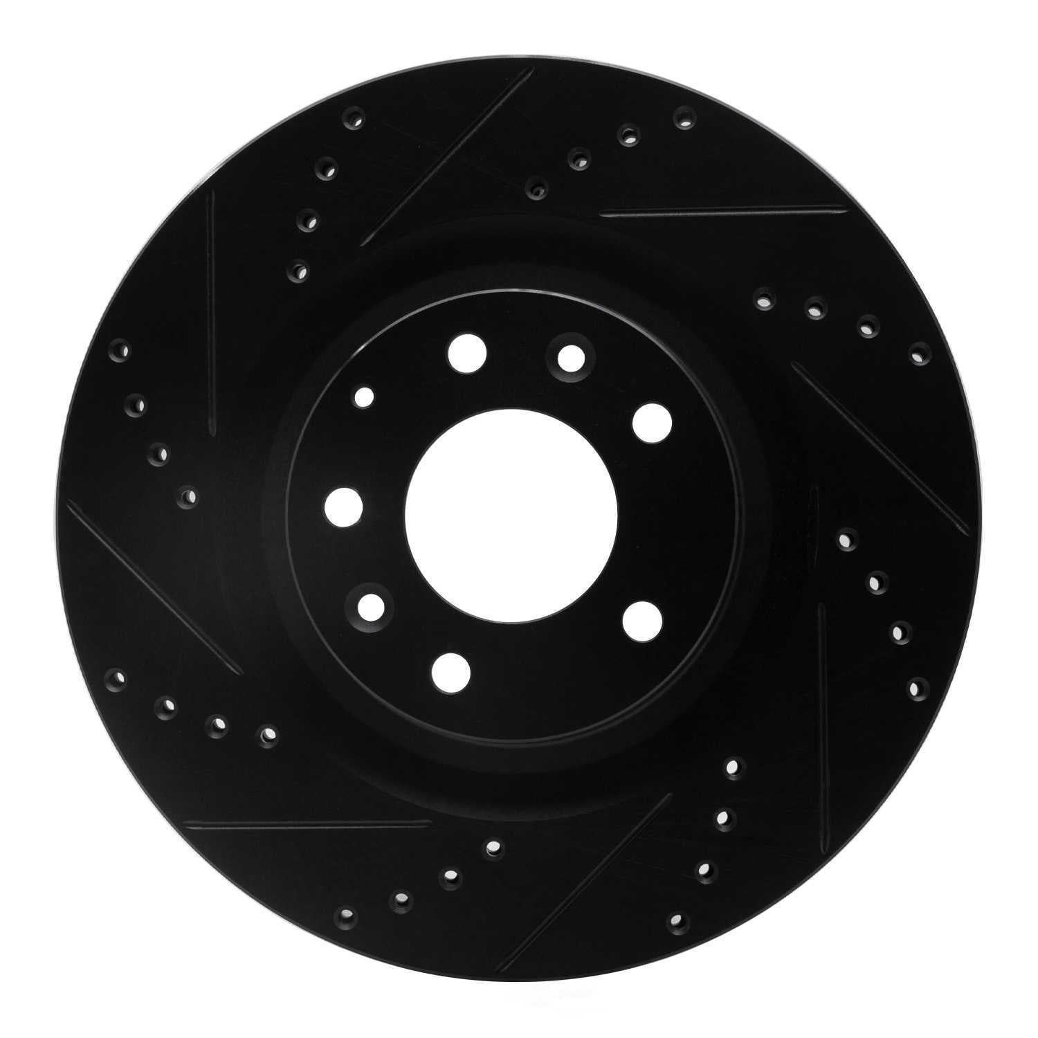 Dynamic Friction Company 633-80069L DFC Brake Rotor - Drilled And Slotted - Black