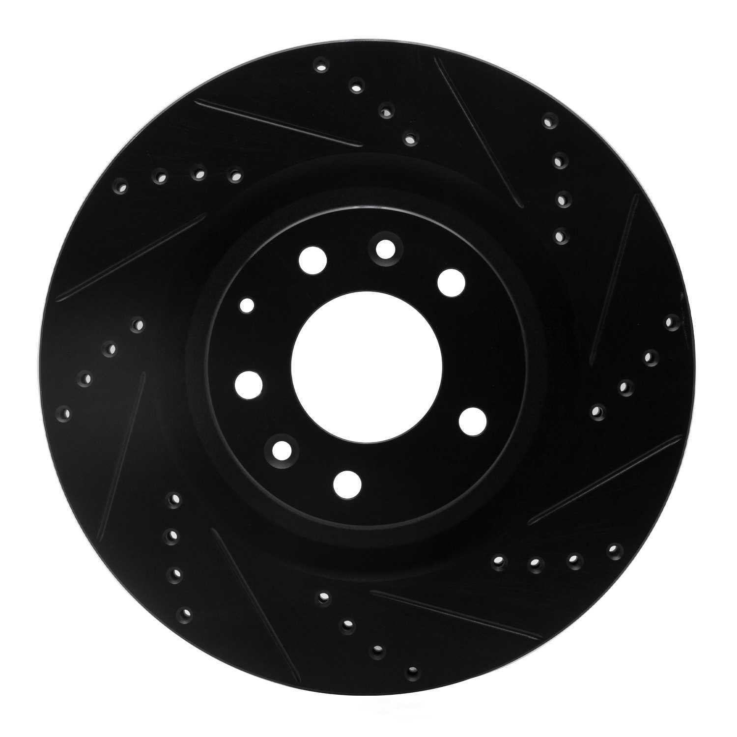 Dynamic Friction Company 633-80069R DFC Brake Rotor - Drilled And Slotted - Black