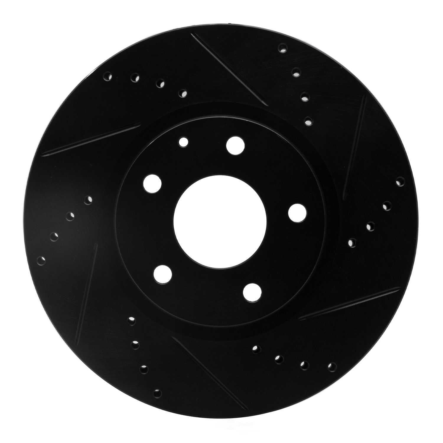 Dynamic Friction Company 633-80071R DFC Brake Rotor - Drilled And Slotted - Black