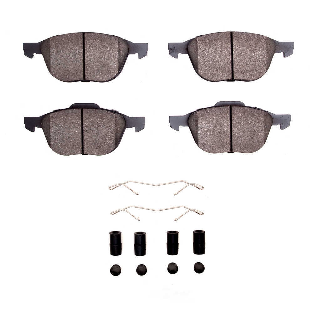 Dynamic Friction Company 1310-1044-01 DFC 3000 Ceramic Brake Pads and Hardware Kit