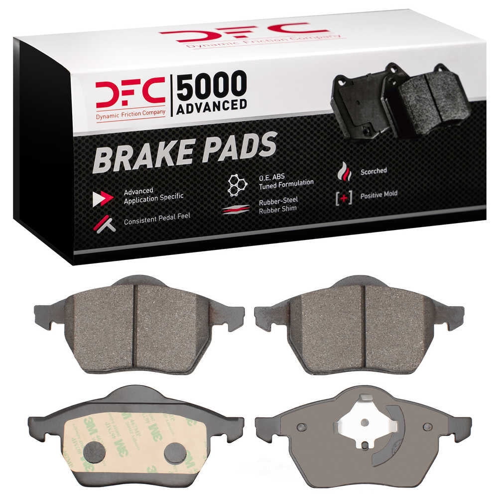 Dynamic Friction Company 1551-0555-00 DFC 5000 Advanced Brake Pads - Low Metallic - OE Equivalent