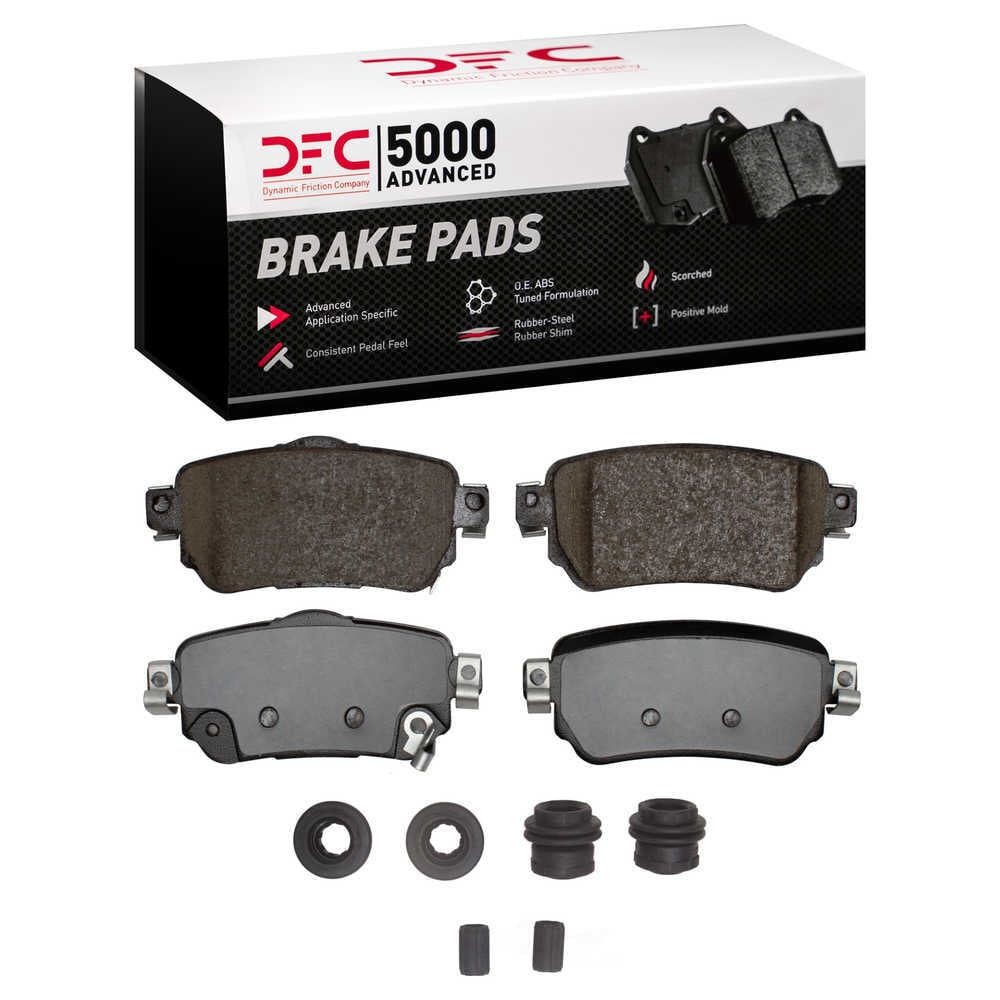 Dynamic Friction Company 1551-1965-01 DFC 5000 Advanced Brake Pads - Ceramic and Hardware Kit - OE