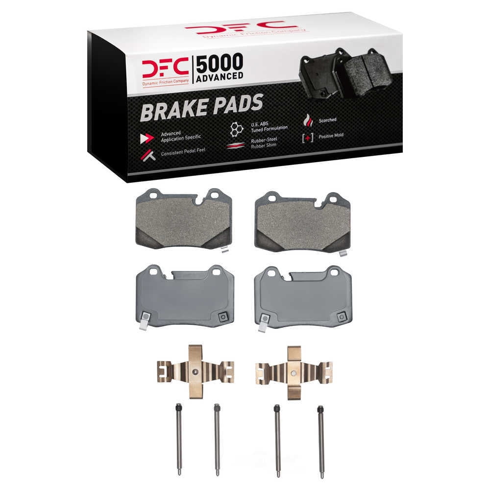 Dynamic Friction Company 1551-2445-01 DFC 5000 Advanced Brake Pads - Low Metallic and Hardware Kit
