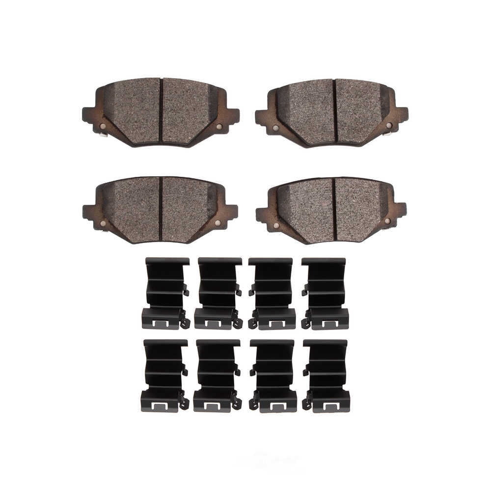 Dynamic Friction Company 1551-2447-01 DFC 5000 Advanced Brake Pads - Semi Metallic and Hardware Kit