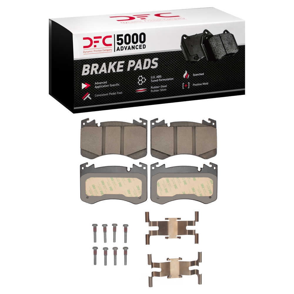 Dynamic Friction Company 1551-2462-01 DFC 5000 Advanced Brake Pads - Ceramic and Hardware Kit - OE