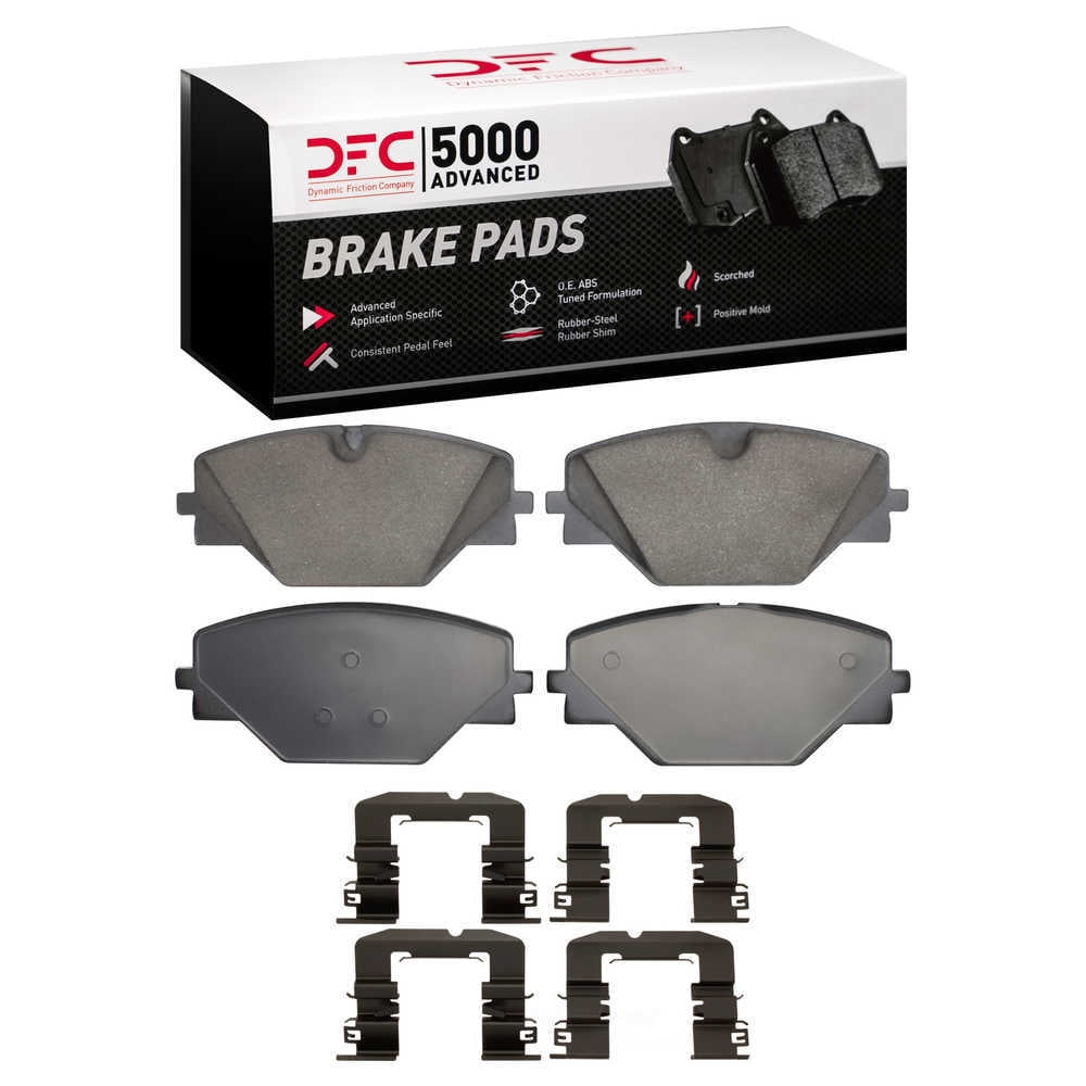Dynamic Friction Company 1551-2464-01 DFC 5000 Advanced Brake Pads - Ceramic and Hardware Kit - OE