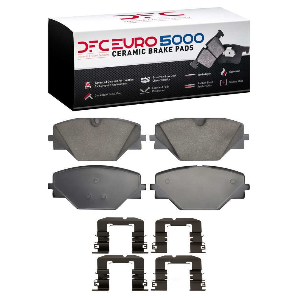 Dynamic Friction Company 1600-2464-01 DFC EURO 5000 Ceramic Brake Pads and Hardware Kit