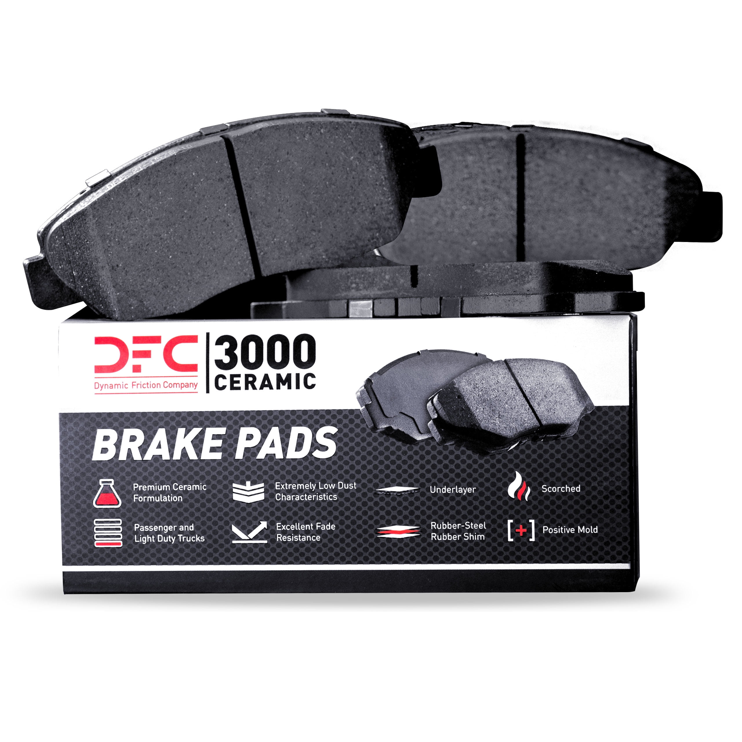 Dynamic Friction Company 3000 Ceramic Brake Pads 1310-1623-00-Front Set For 2013-2022 Mazda CX-5