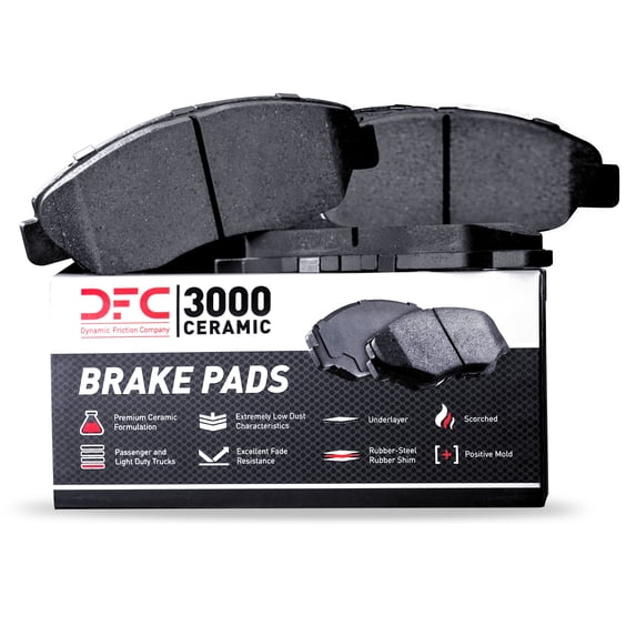 Dynamic Friction Company 3000 Ceramic Brake Pads 1310-2076-00-Front Set