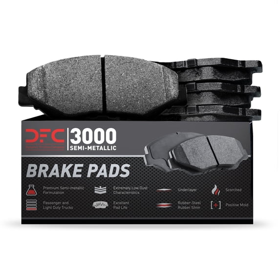 Dynamic Friction Company 3000 Semi-Metallic Brake Pads 1311-0001-00-Front Set