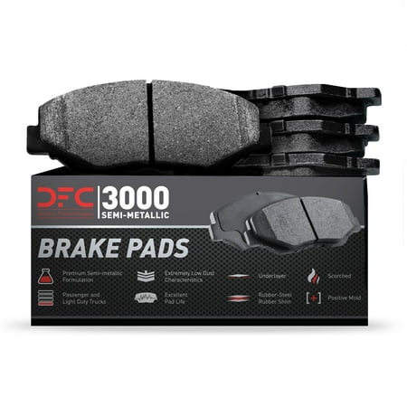 Dynamic Friction Company 3000 Semi-Metallic Brake Pads 1311-1970-00-Front Set Compatible For 2015-2017 DODGE/RAM RAM 700 For 2015-2017 Ram 700