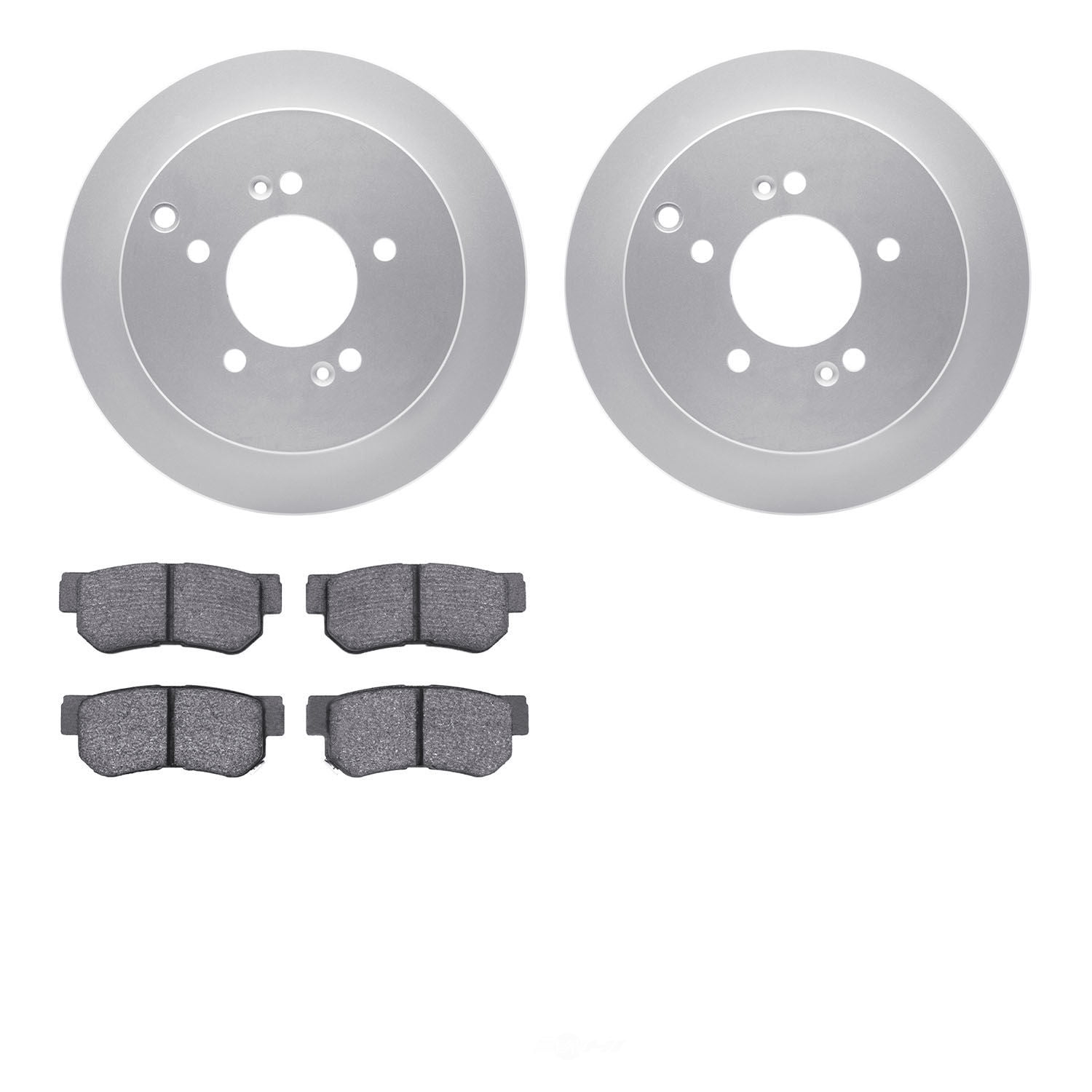 Dynamic Friction Company 4502-03154 DFC GEOSPEC Rotors with 5000 Advanced Brake Pads