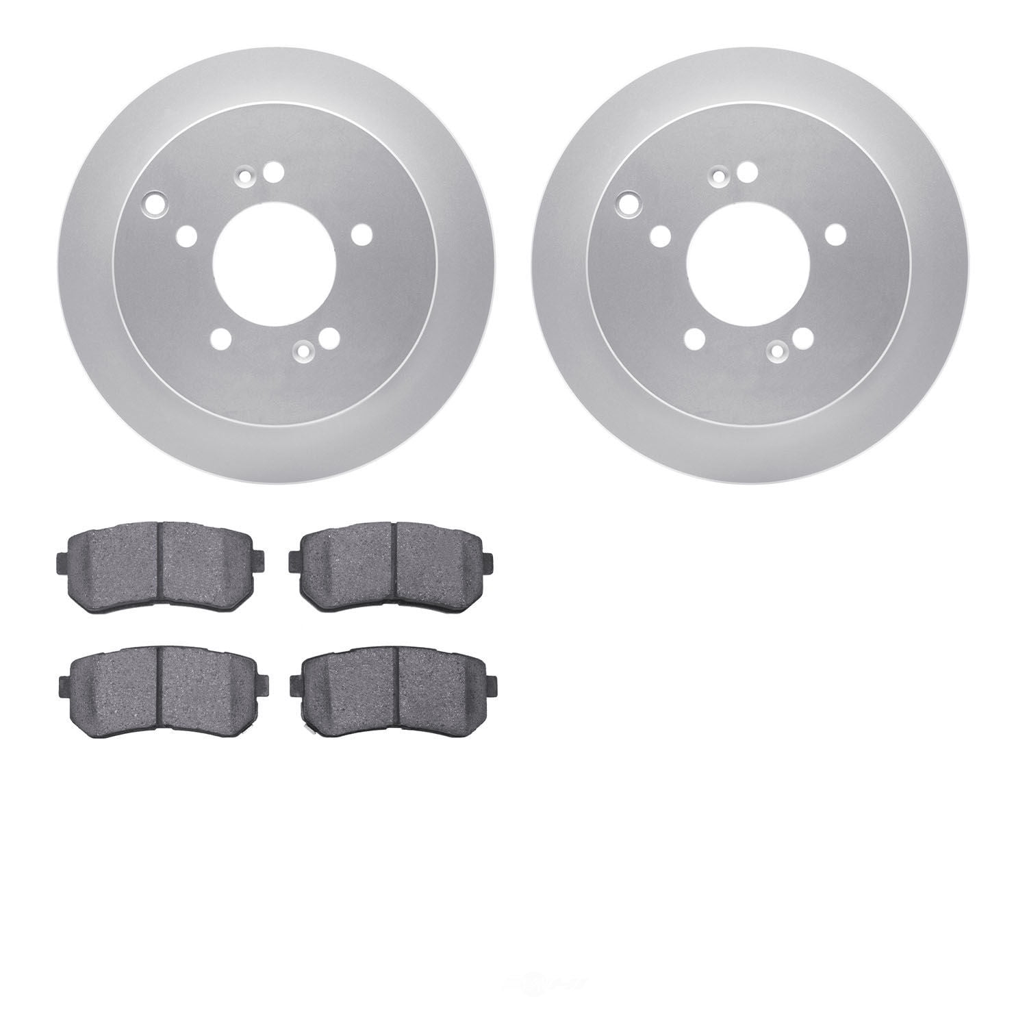 Dynamic Friction Company 4502-03156 DFC GEOSPEC Rotors with 5000 Advanced Brake Pads