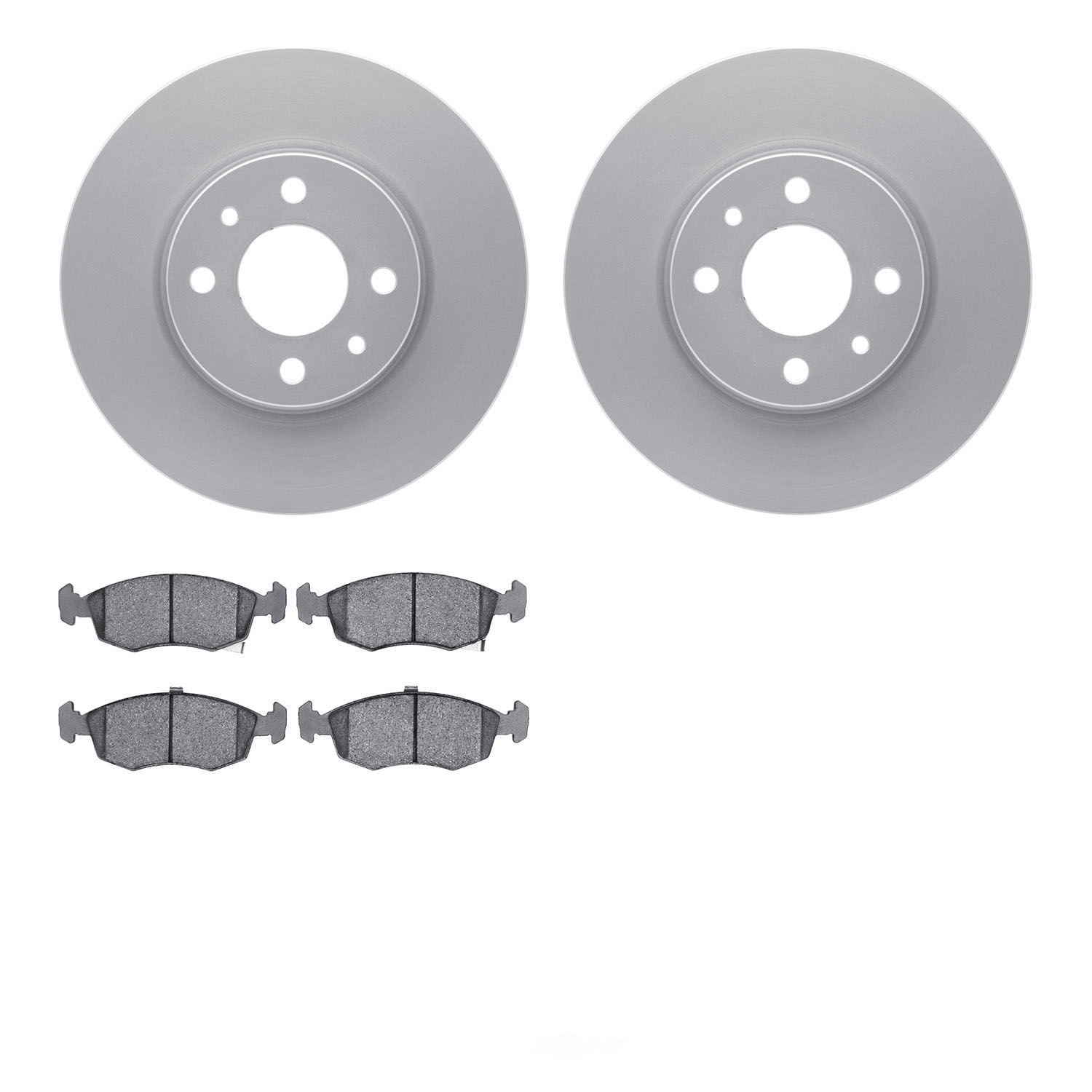 Dynamic Friction Company 4502-07008 DFC GEOSPEC Rotors with 5000 Advanced Brake Pads