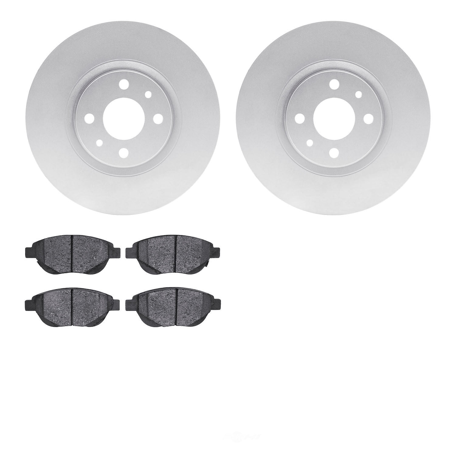 Dynamic Friction Company 4502-07010 DFC GEOSPEC Rotors with 5000 Advanced Brake Pads
