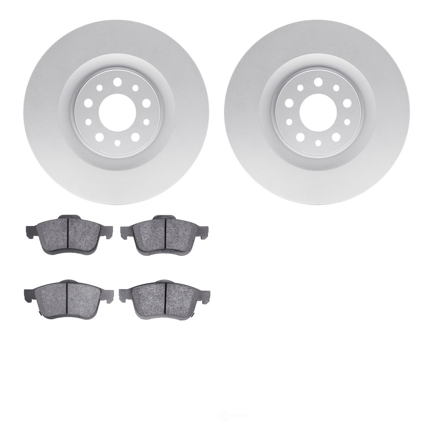 Dynamic Friction Company 4502-07012 DFC GEOSPEC Rotors with 5000 Advanced Brake Pads