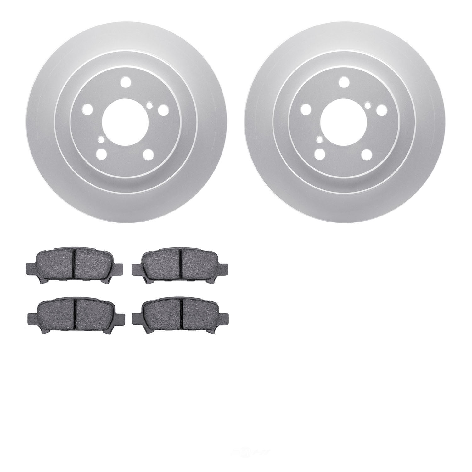 Dynamic Friction Company 4502-13044 DFC GEOSPEC Rotors with 5000 Advanced Brake Pads