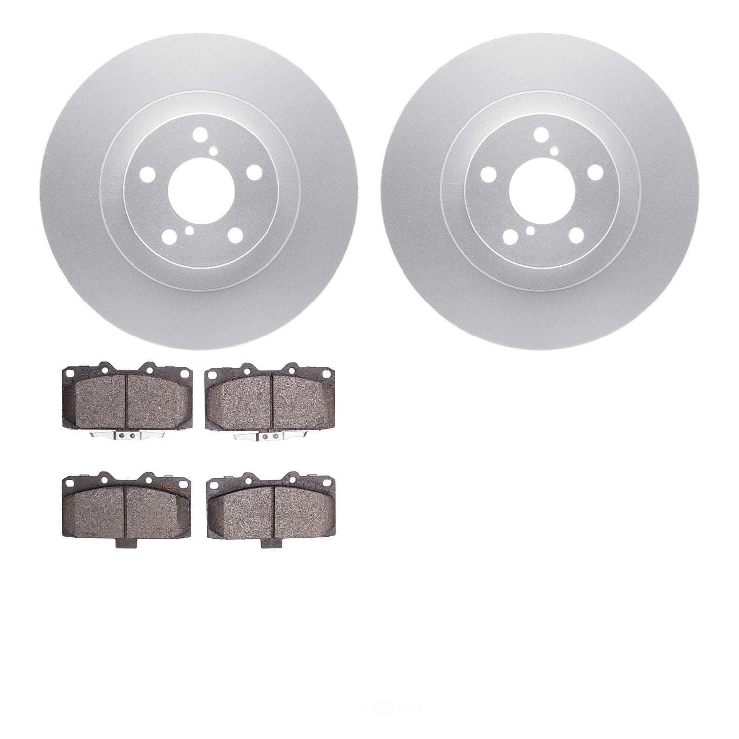 Dynamic Friction Company 4502-13076 DFC GEOSPEC Rotors with 5000 Advanced Brake Pads