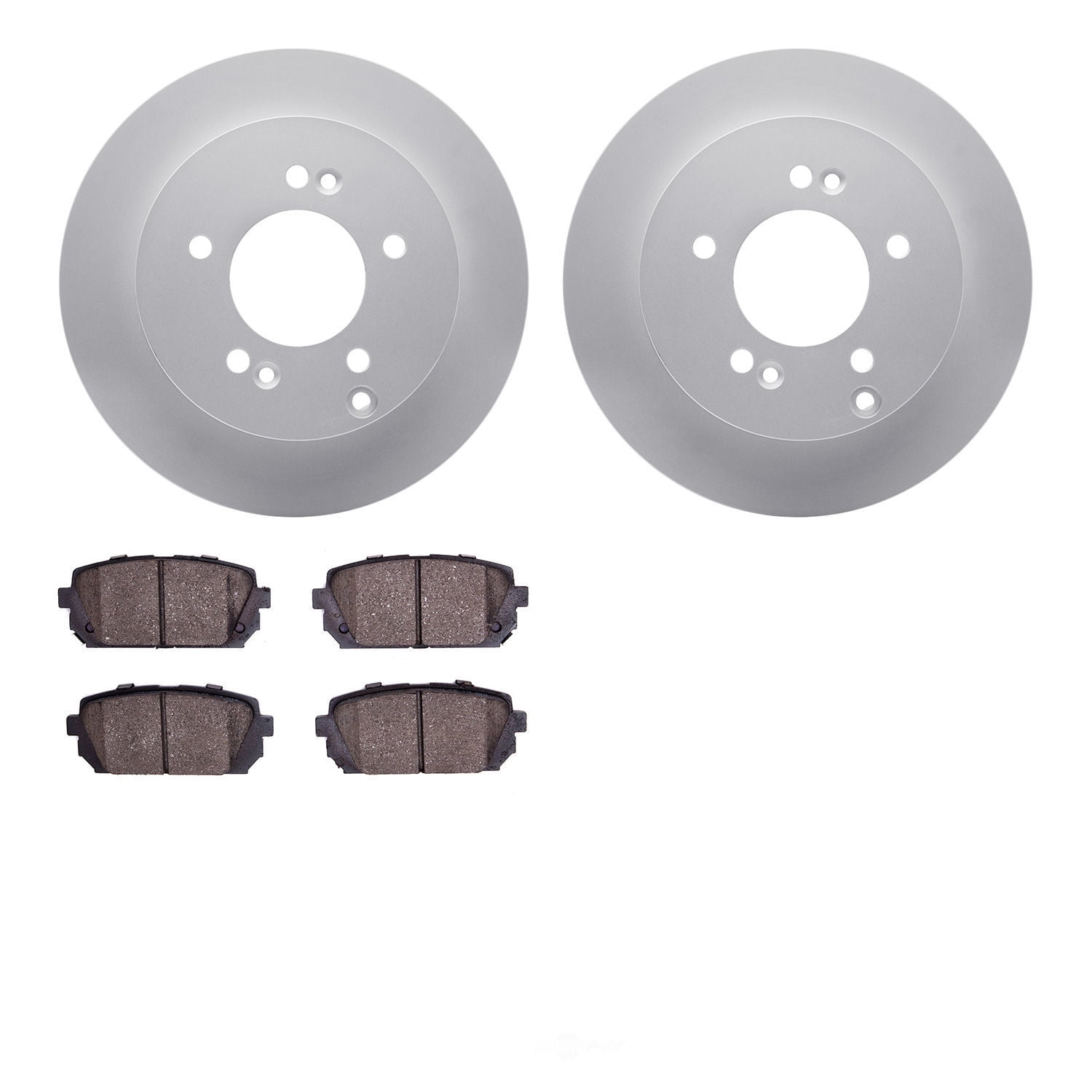 Dynamic Friction Company 4502-21042 DFC GEOSPEC Rotors with 5000 Advanced Brake Pads