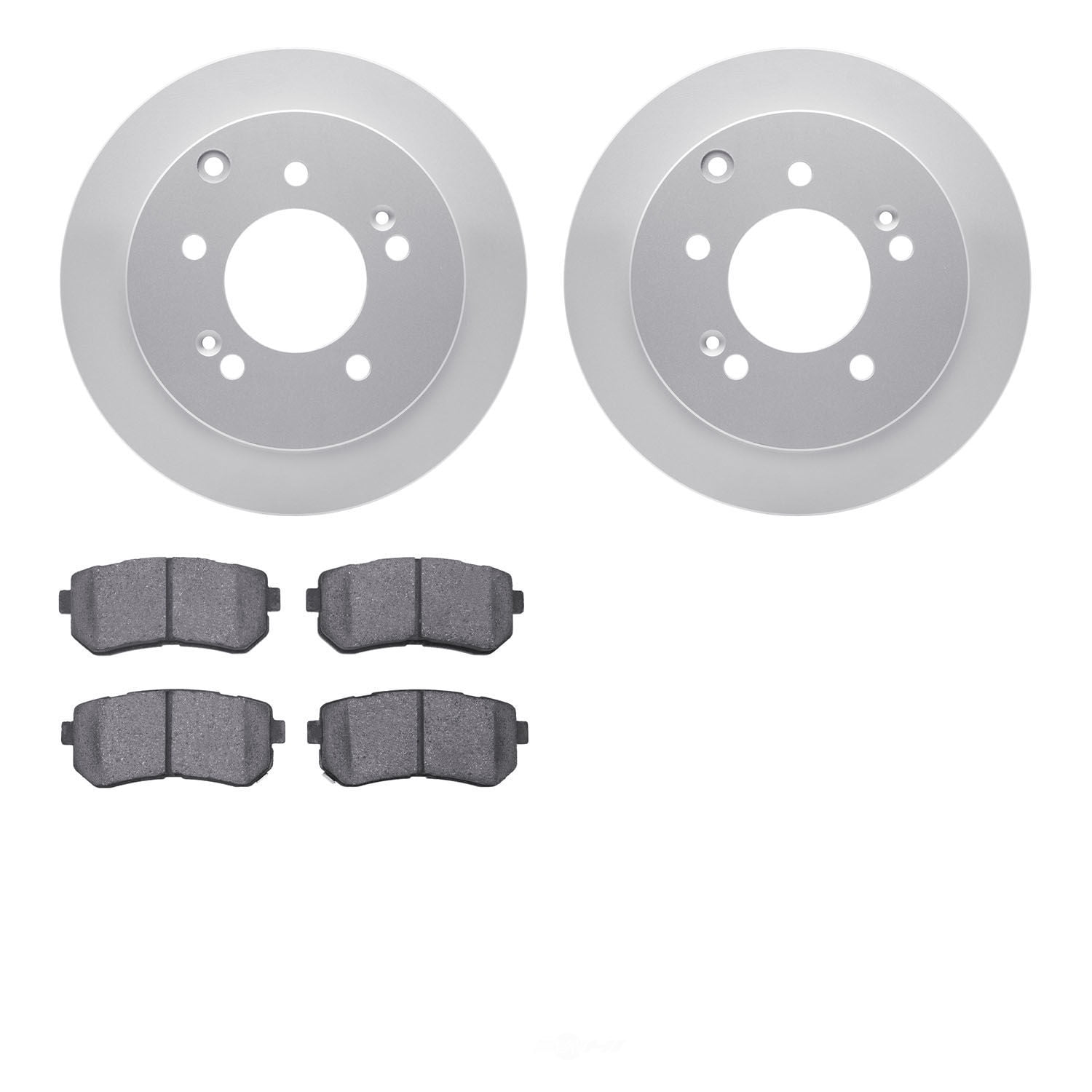 Dynamic Friction Company 4502-21047 DFC GEOSPEC Rotors with 5000 Advanced Brake Pads