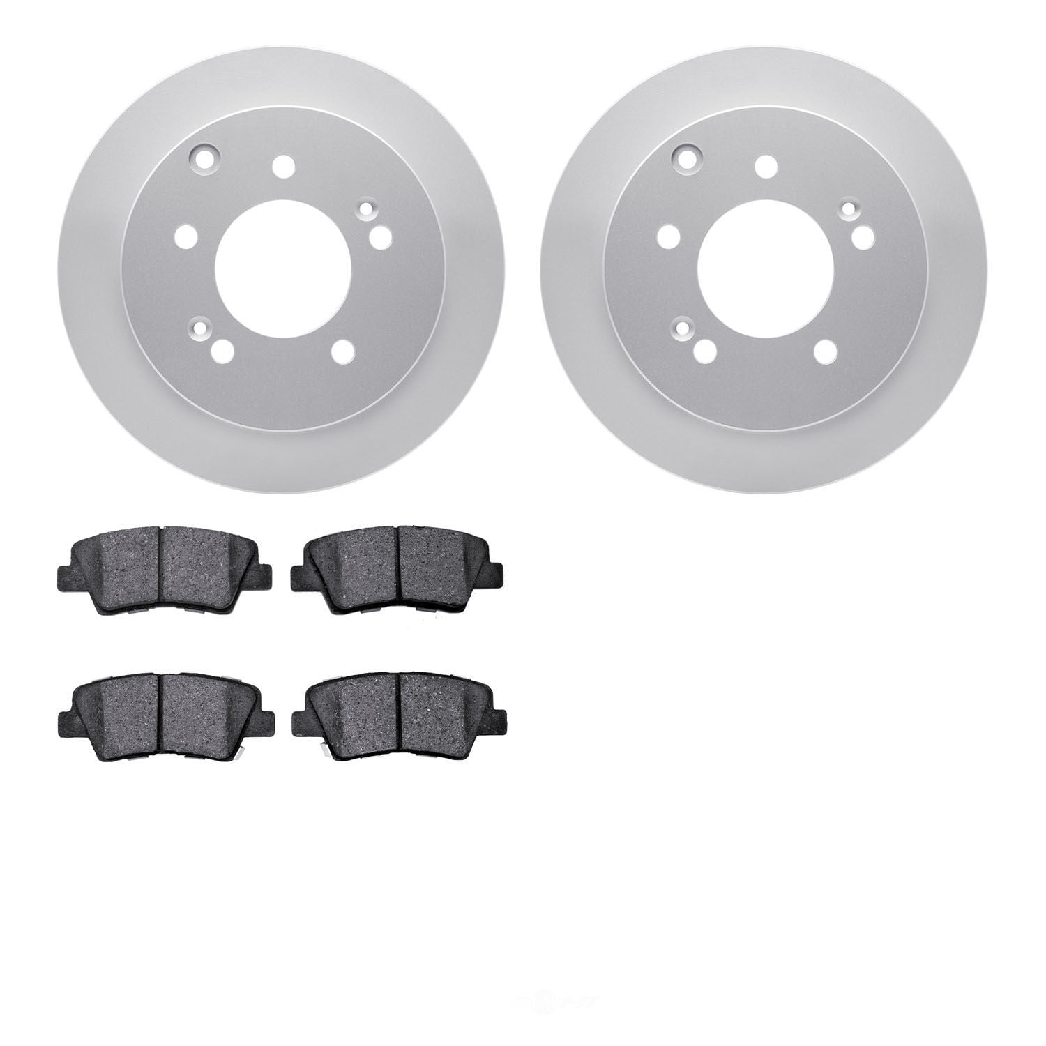 Dynamic Friction Company 4502-21048 DFC GEOSPEC Rotors with 5000 Advanced Brake Pads