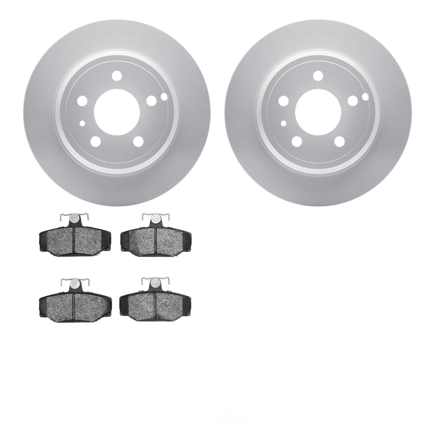 Dynamic Friction Company 4502-27058 DFC GEOSPEC Rotors with 5000 Advanced Brake Pads