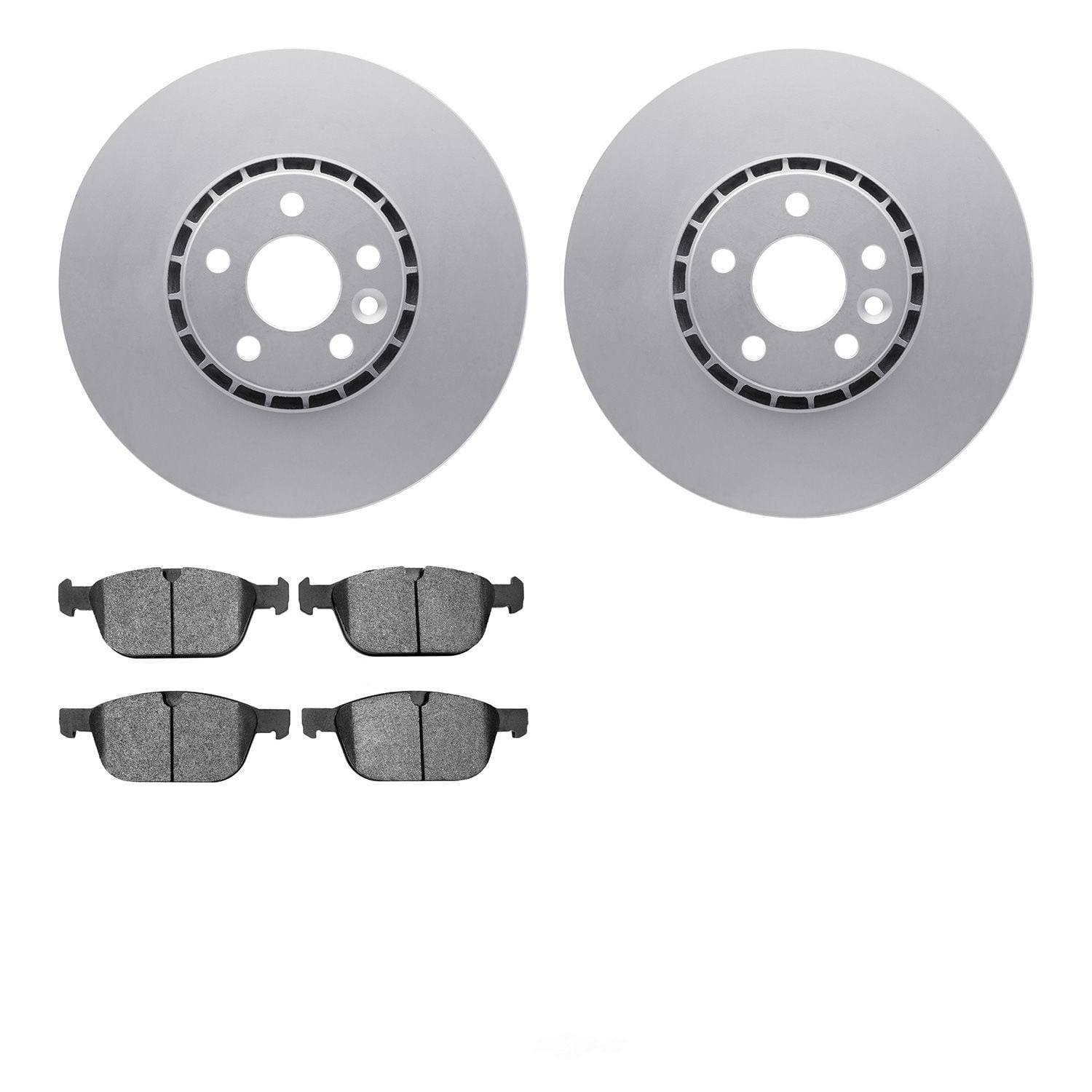 Dynamic Friction Company 4502-27088 DFC GEOSPEC Rotors with 5000 Advanced Brake Pads