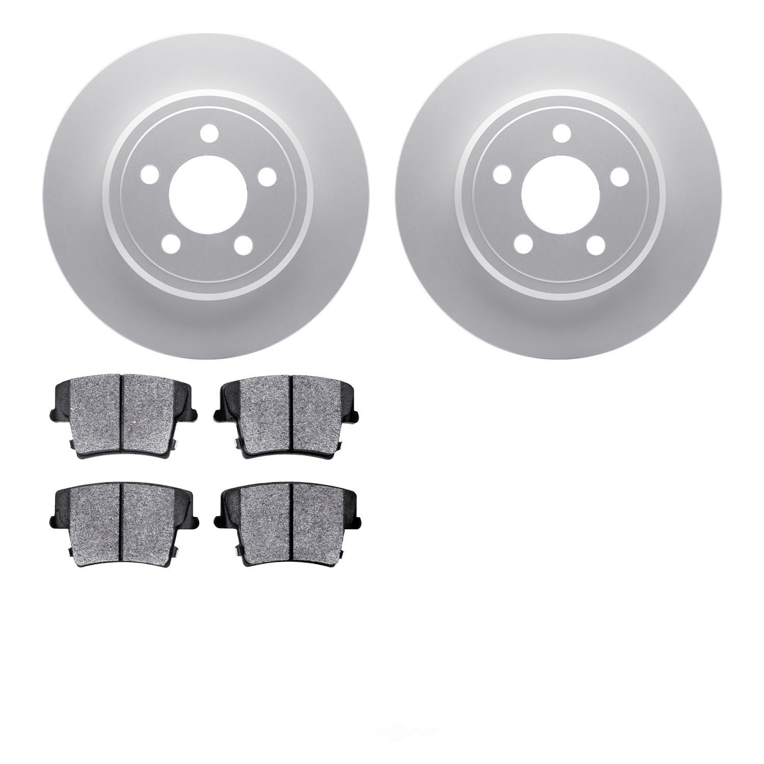 Dynamic Friction Company 4502-39042 DFC GEOSPEC Rotors with 5000 Advanced Brake Pads