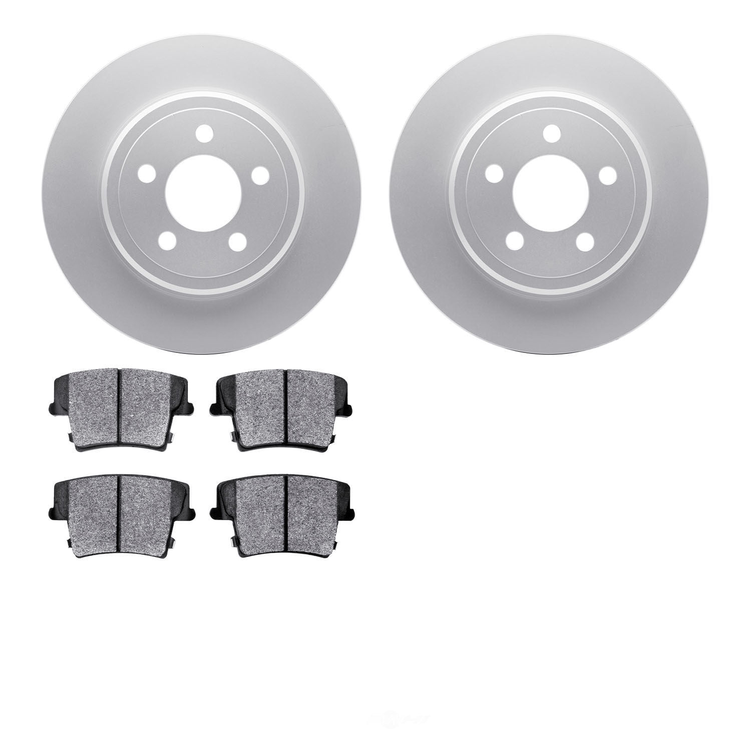 Dynamic Friction Company 4502-39046 DFC GEOSPEC Rotors with 5000 Advanced Brake Pads