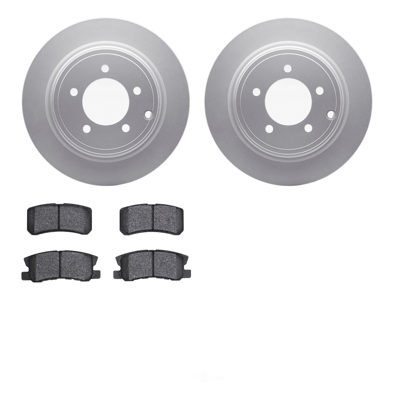 Dynamic Friction Company 4502-39057 DFC GEOSPEC Rotors with 5000 Advanced Brake Pads