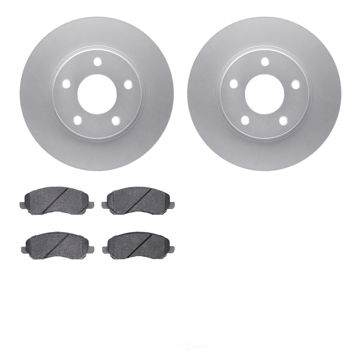 Dynamic Friction Company 4502-40088 DFC GEOSPEC Rotors with 5000 Advanced Brake Pads