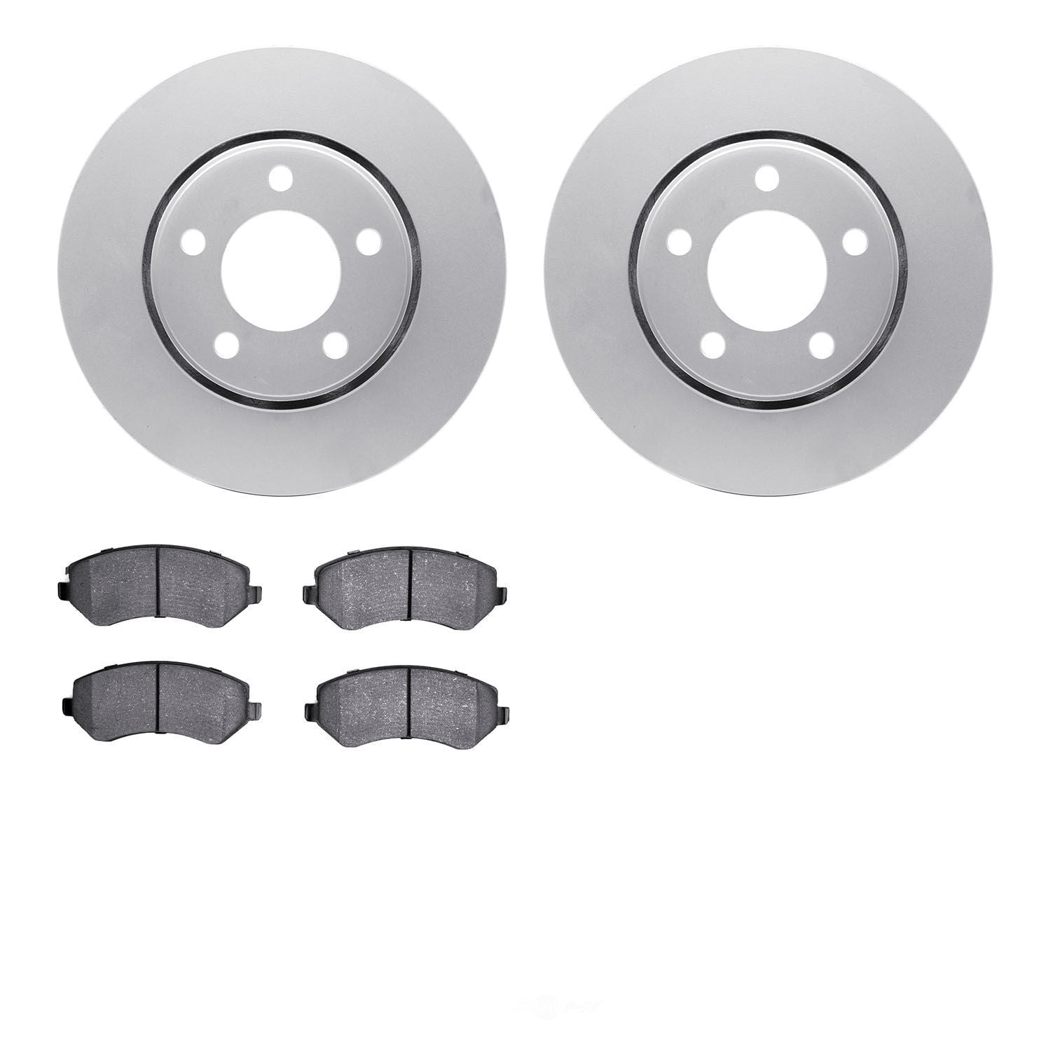 Dynamic Friction Company 4502-40126 DFC GEOSPEC Rotors with 5000 Advanced Brake Pads