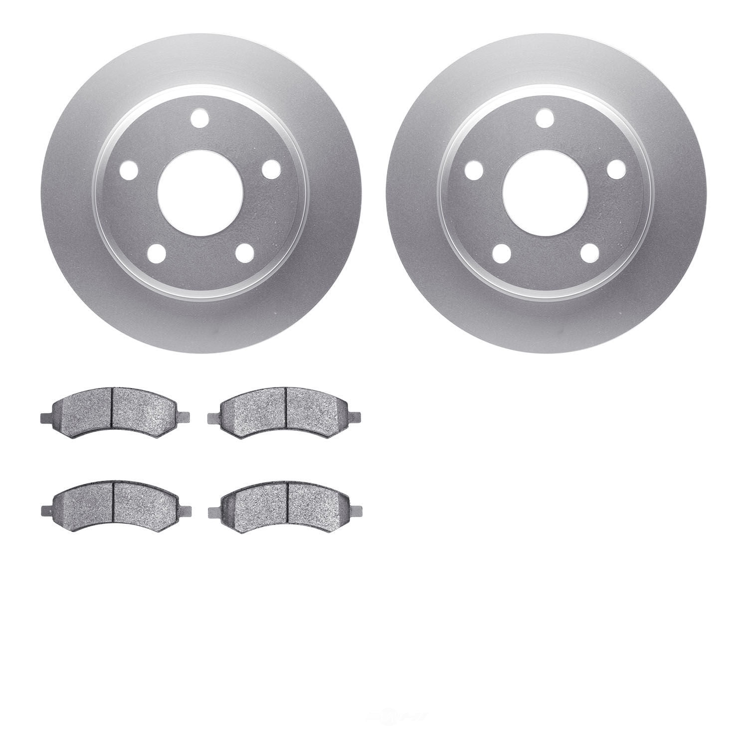 Dynamic Friction Company 4502-40141 DFC GEOSPEC Rotors with 5000 Advanced Brake Pads