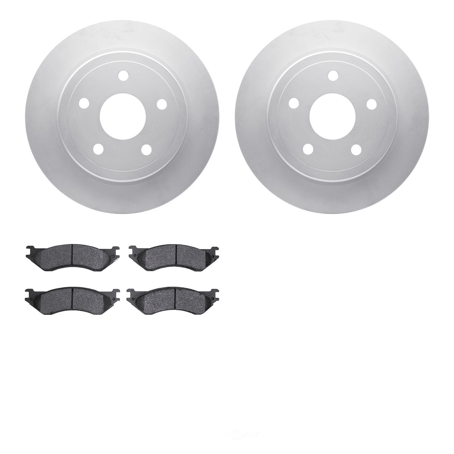 Dynamic Friction Company 4502-40142 DFC GEOSPEC Rotors with 5000 Advanced Brake Pads
