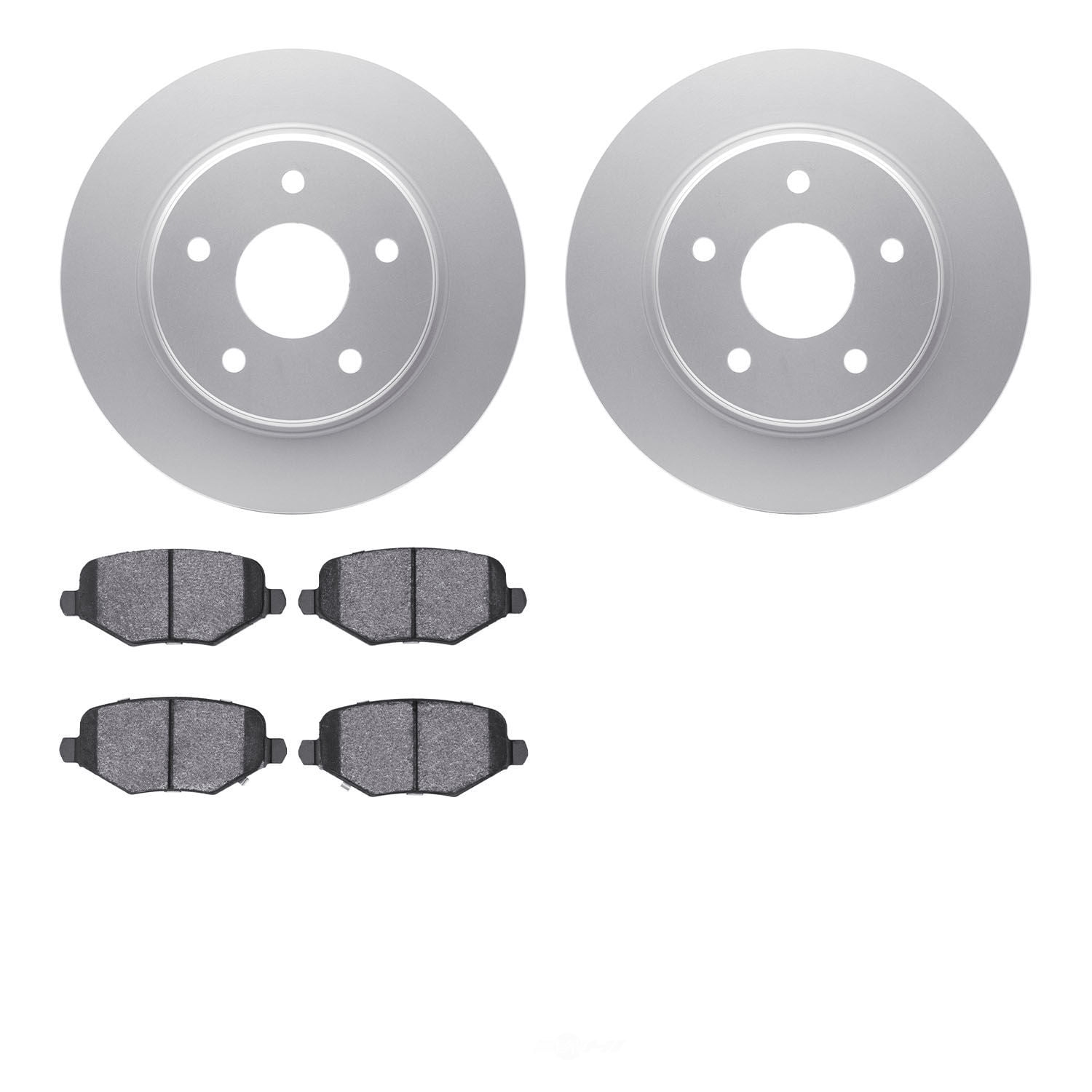Dynamic Friction Company 4502-40147 DFC GEOSPEC Rotors with 5000 Advanced Brake Pads
