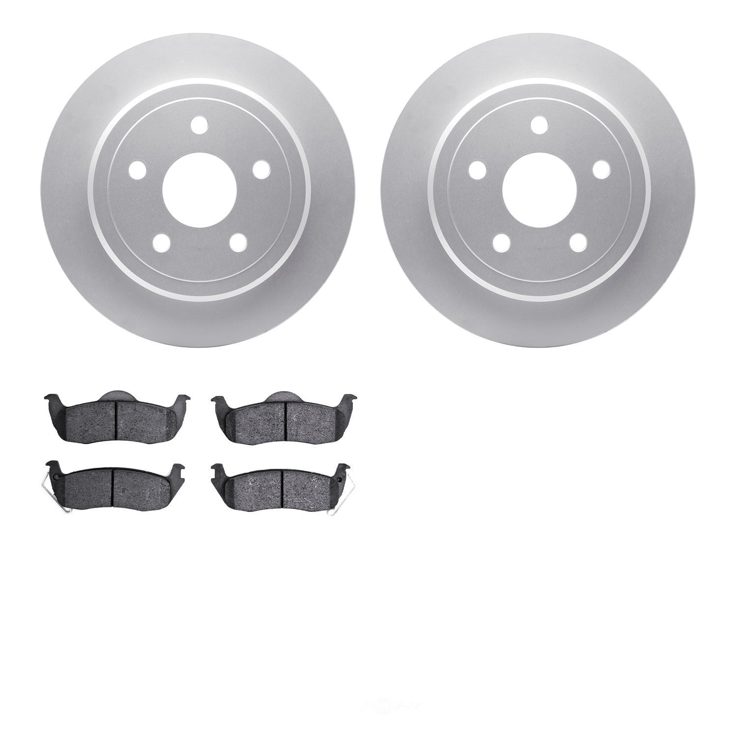 Dynamic Friction Company 4502-42043 DFC GEOSPEC Rotors with 5000 Advanced Brake Pads