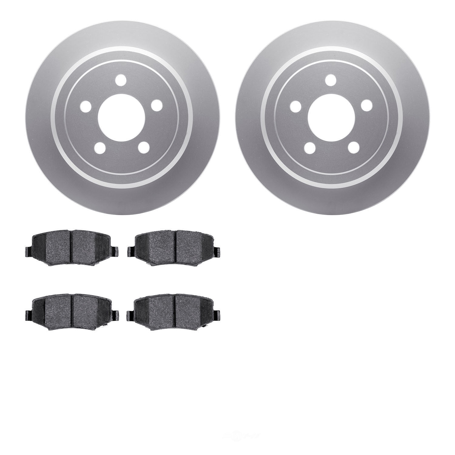 Dynamic Friction Company 4502-42066 DFC GEOSPEC Rotors with 5000 Advanced Brake Pads