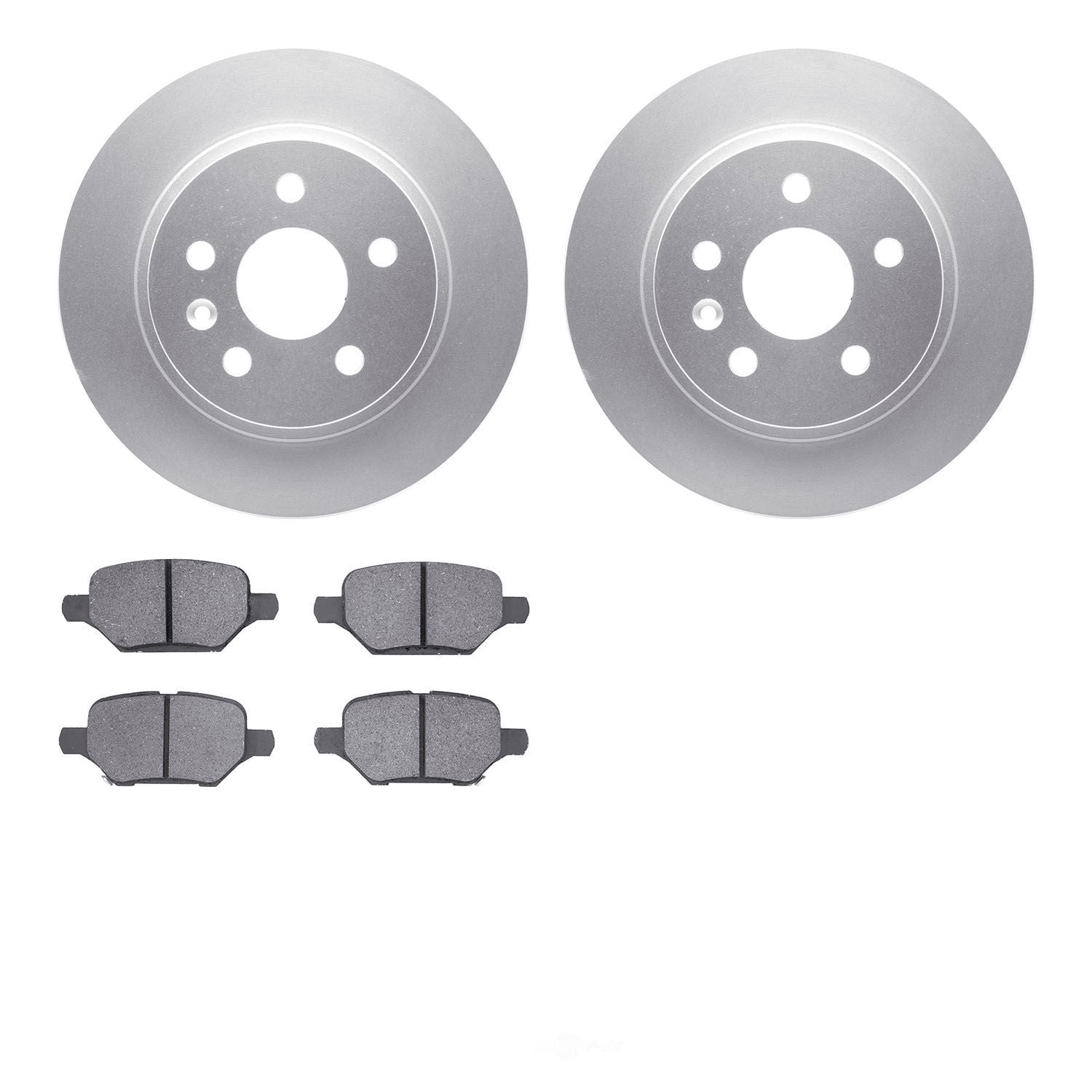 Dynamic Friction Company 4502-45061 DFC GEOSPEC Rotors with 5000 Advanced Brake Pads