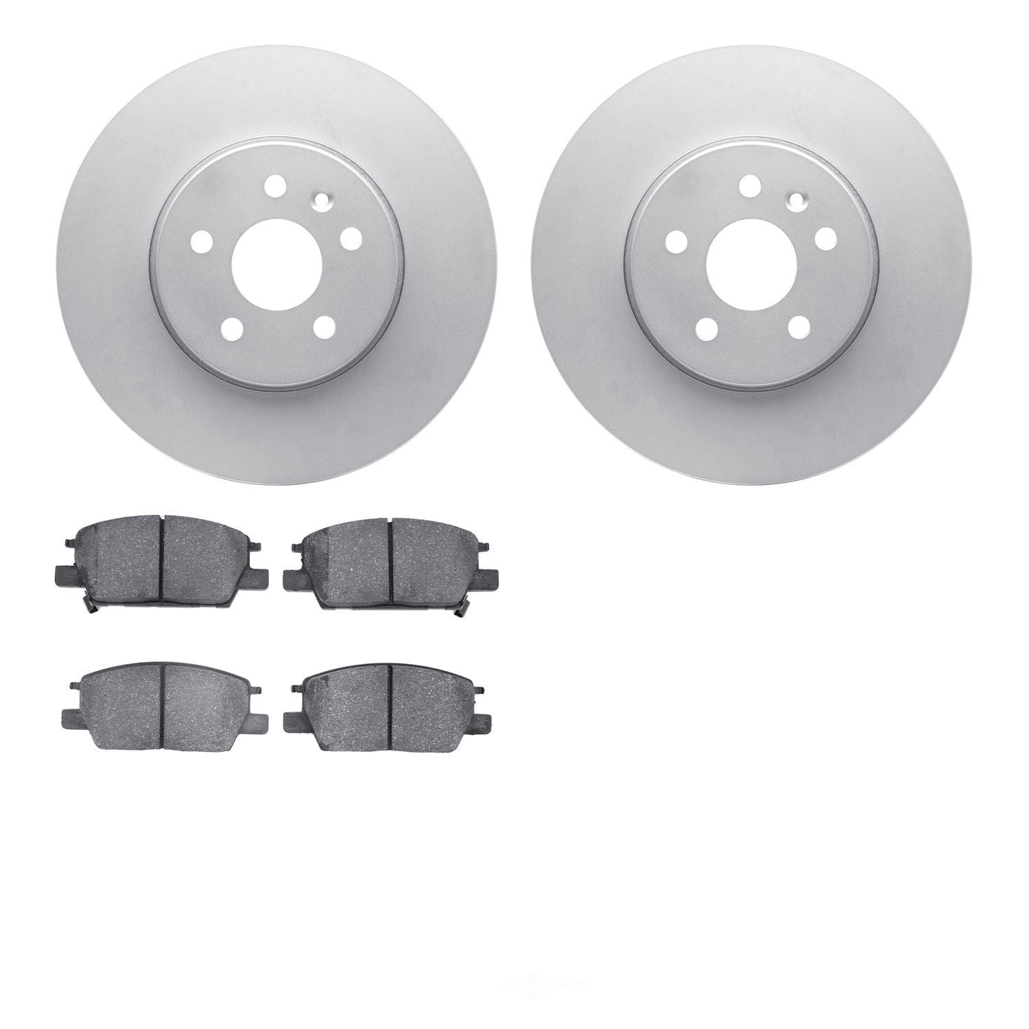 Dynamic Friction Company 4502-45066 DFC GEOSPEC Rotors with 5000 Advanced Brake Pads