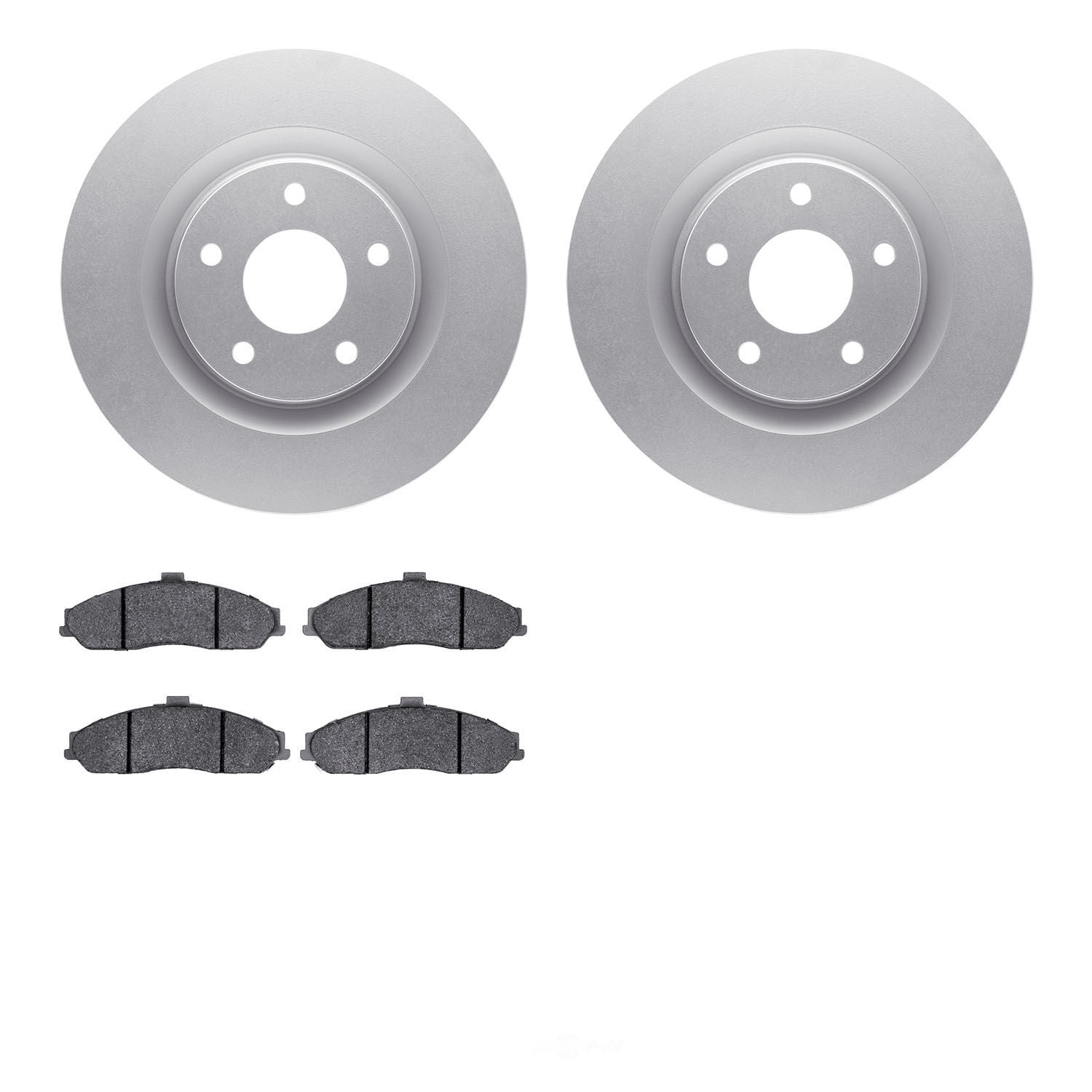 Dynamic Friction Company 4502-46074 DFC GEOSPEC Rotors with 5000 Advanced Brake Pads
