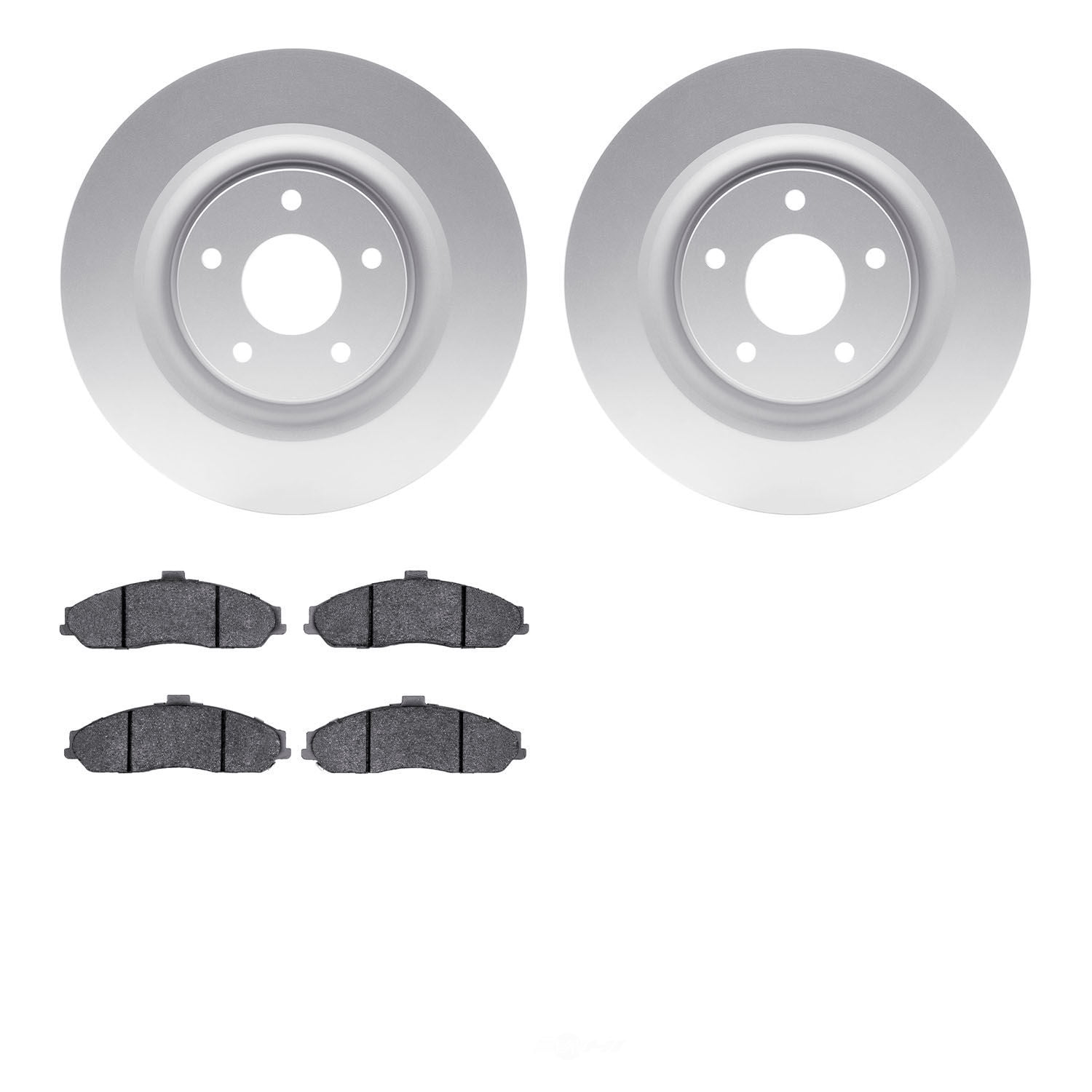 Dynamic Friction Company 4502-46076 DFC GEOSPEC Rotors with 5000 Advanced Brake Pads