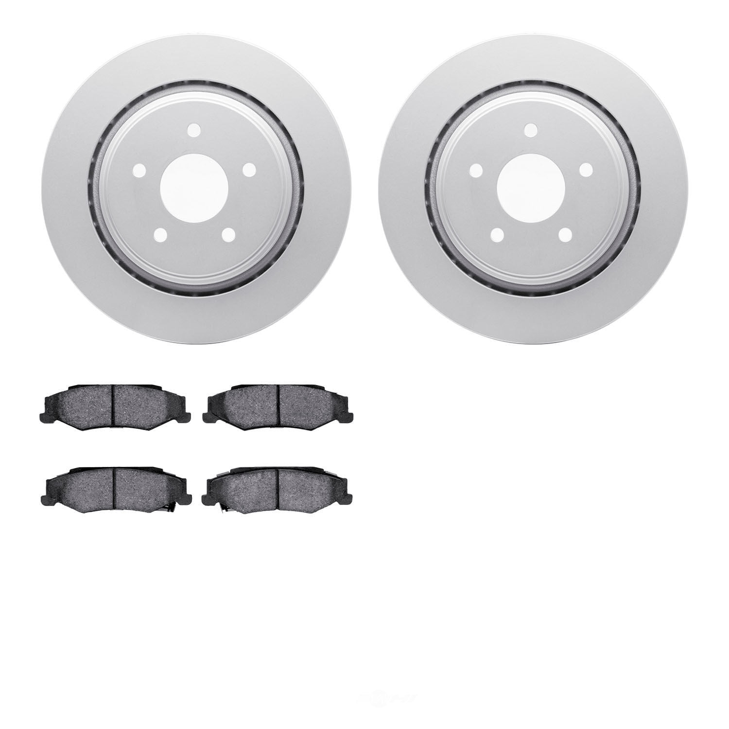 Dynamic Friction Company 4502-46080 DFC GEOSPEC Rotors with 5000 Advanced Brake Pads
