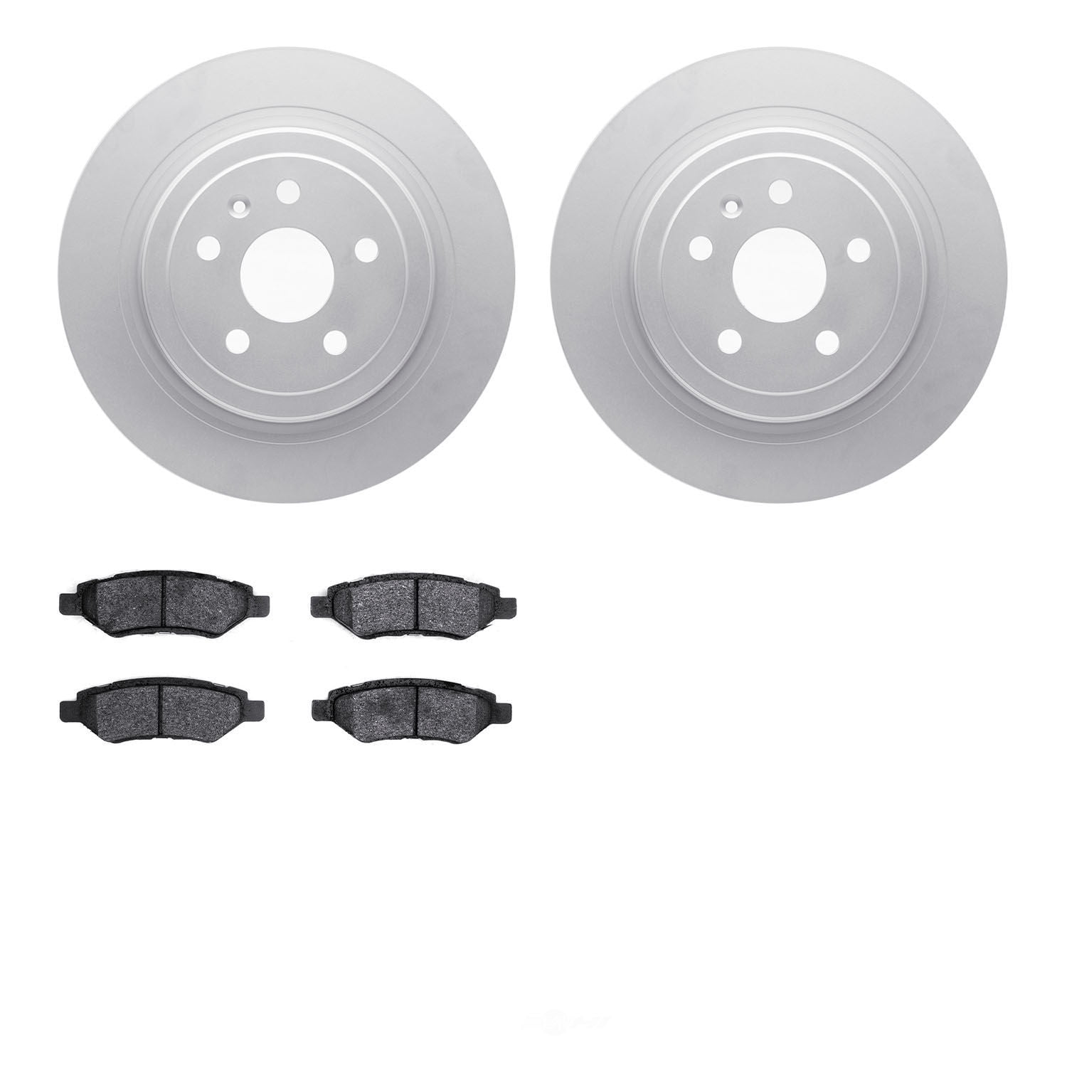 Dynamic Friction Company 4502-46090 DFC GEOSPEC Rotors with 5000 Advanced Brake Pads