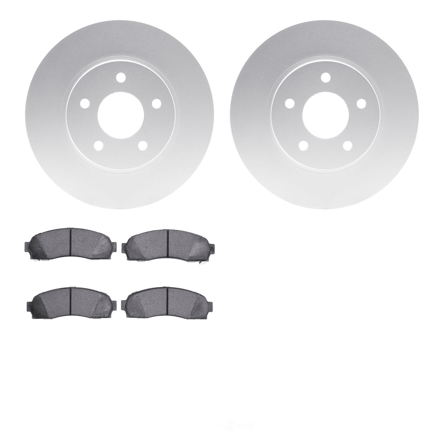 Dynamic Friction Company 4502-47104 DFC GEOSPEC Rotors with 5000 Advanced Brake Pads